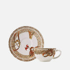 طقم من كوبين شاي وصحن - ويند هورسز