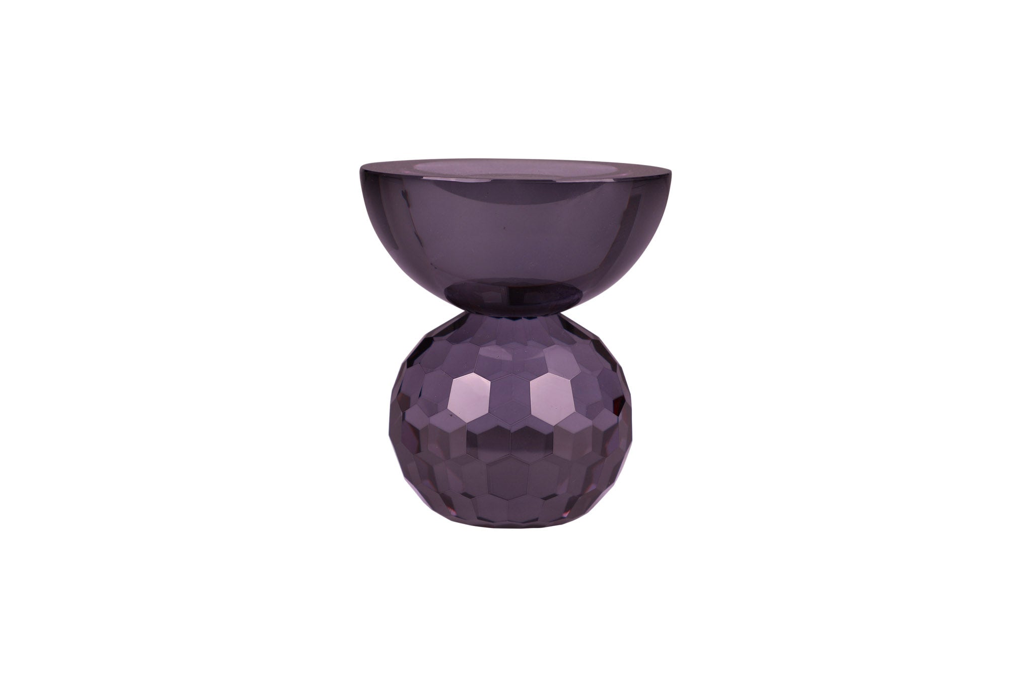 Shadow Crystal Candle Holder, Purple