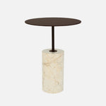 Side Table Macy B – Beige Marble & Metal