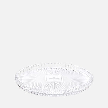 Spiral Crystal Round Tray 30cm – Clear