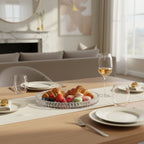 Spiral Crystal Round Tray 30cm – Clear