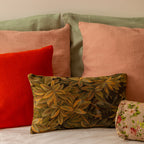 Carino Cushion in Green Foliage Tapestry Fabric (50 x 30 cm)