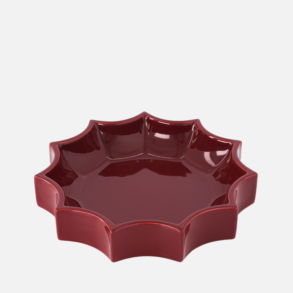 Tasca Burgundy Ceramic Change Tray (Ø 22 cm)