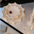 Tasca Small Change Tray in crackle cream white