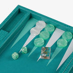 Teal Alligator Medium Backgammon