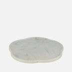 Rotating Marble Flower Tray – White Stone Centerpiece