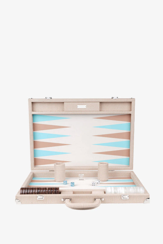 Sand Beige Lizard Large Backgammon