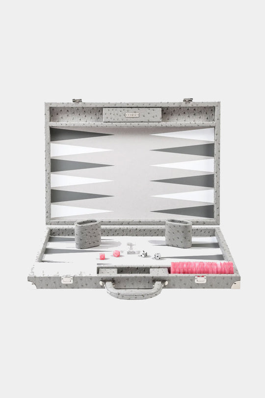 Grey Ostrich Large Backgammon