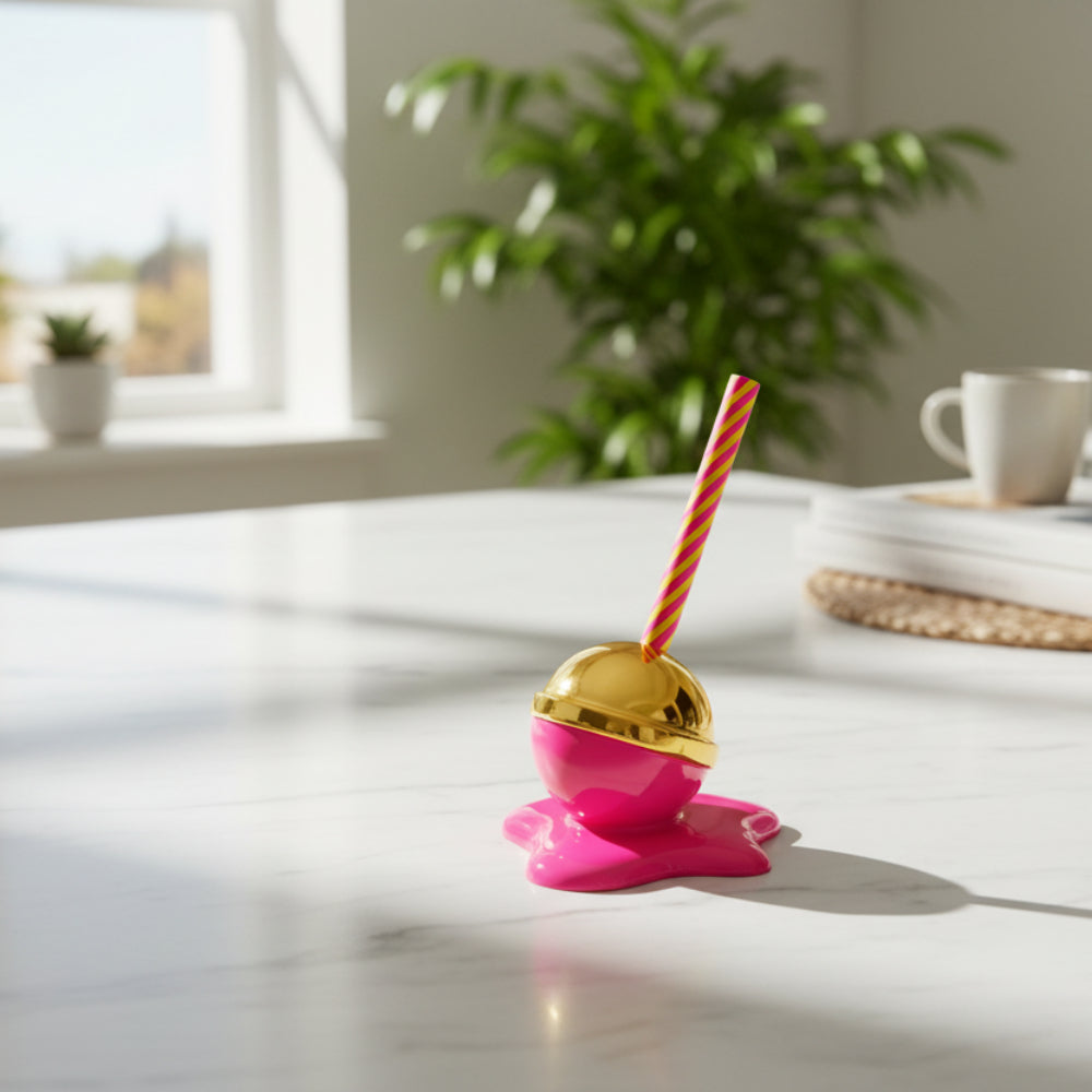 Lovely Lolly Mini Sculpture, Pink & Gold