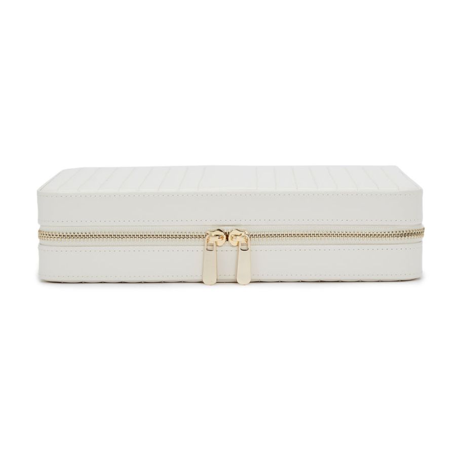 Maria Large Zip Case in White