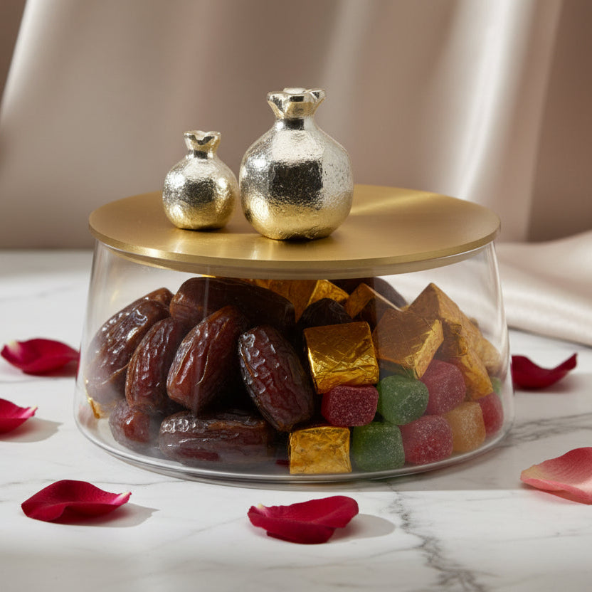 Candy Jar with Aluminium Lid – Silver Plated (Large)