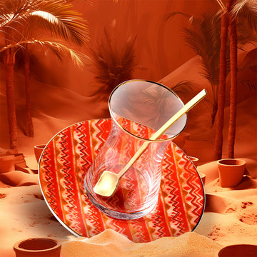 فناجين شاي صحارى إستكانة (طقم مكون من 6 قطع)