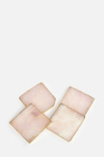 Rose Quartz Coasters, Set of 4
