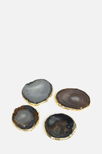 Grey Agate Coasters, Set of 4