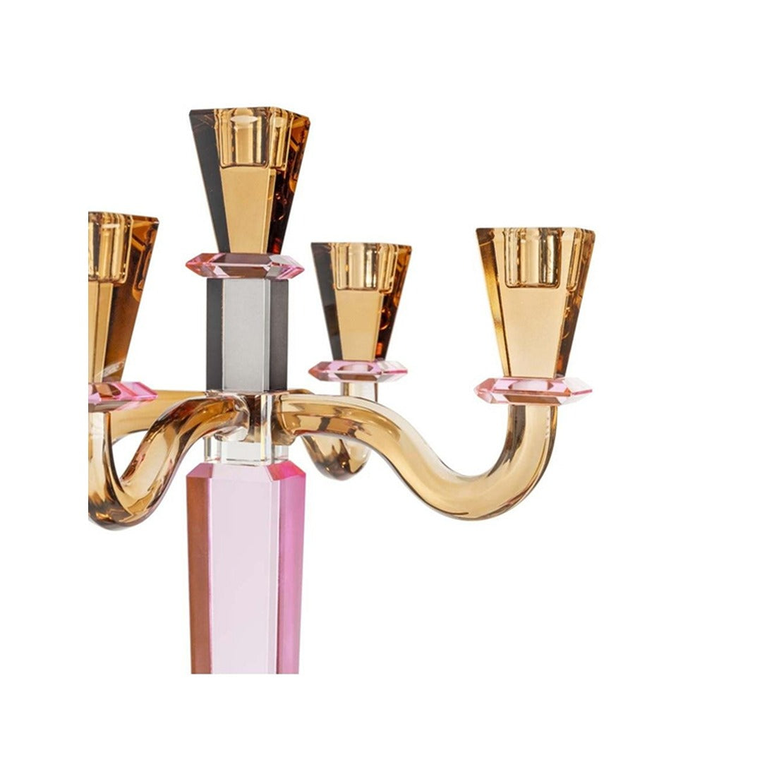 Abhika Castle Candle Holder – Amber