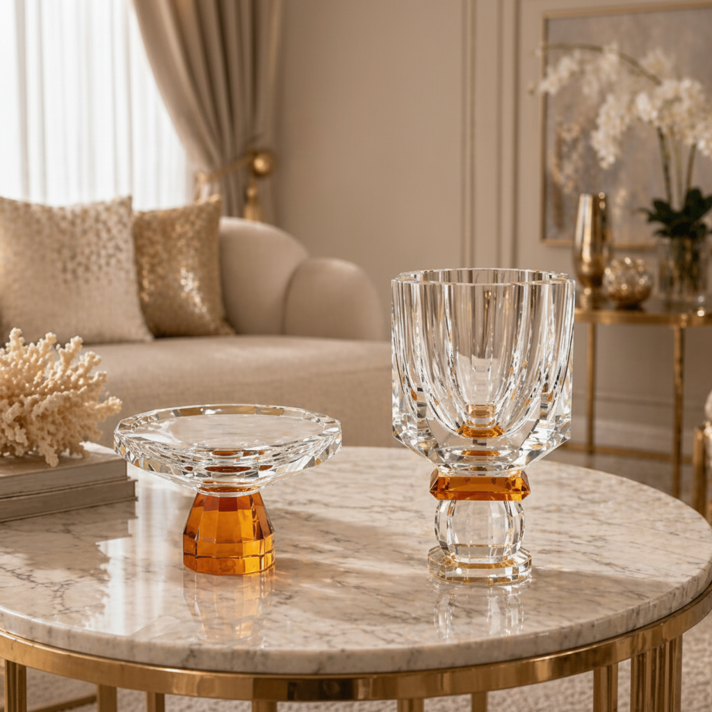 Crissy Crystal Vase, 25cm by Abhika