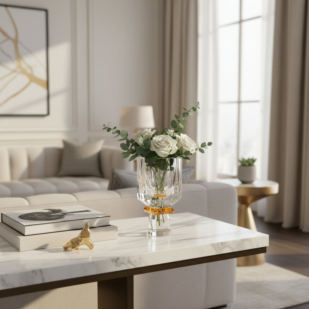 Crissy Crystal Vase, 25cm by Abhika