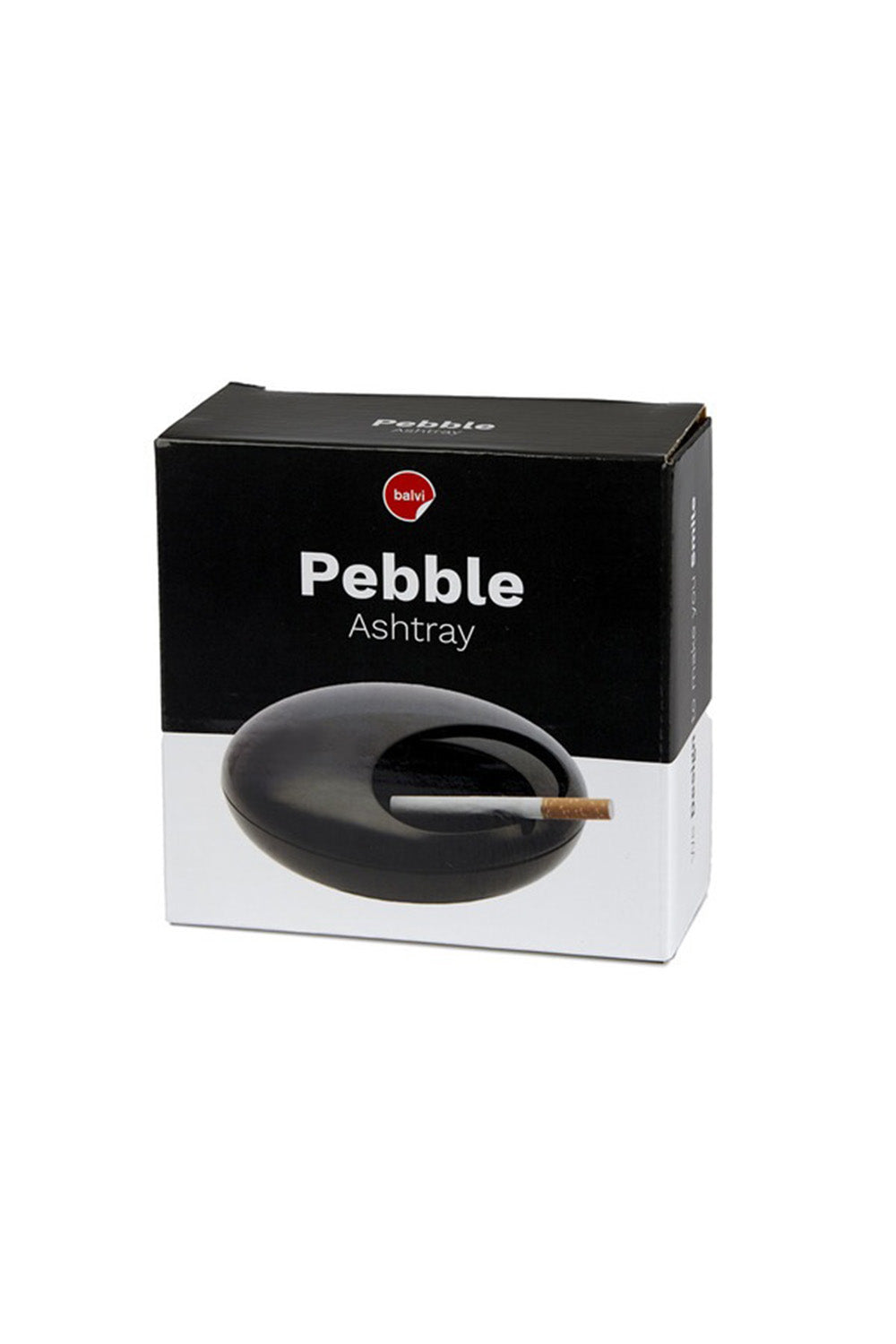 Melamine Pebble Ashtray, Black