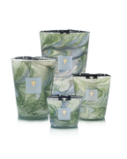 Baobab Collection Leaves Marius 4-wick scented candle in mouth-blown glass, 500g, front view (2)