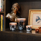 Baobab Collection Stones Marble 5-wick scented candle in mouth-blown glass, 3kg, styled in a room setting