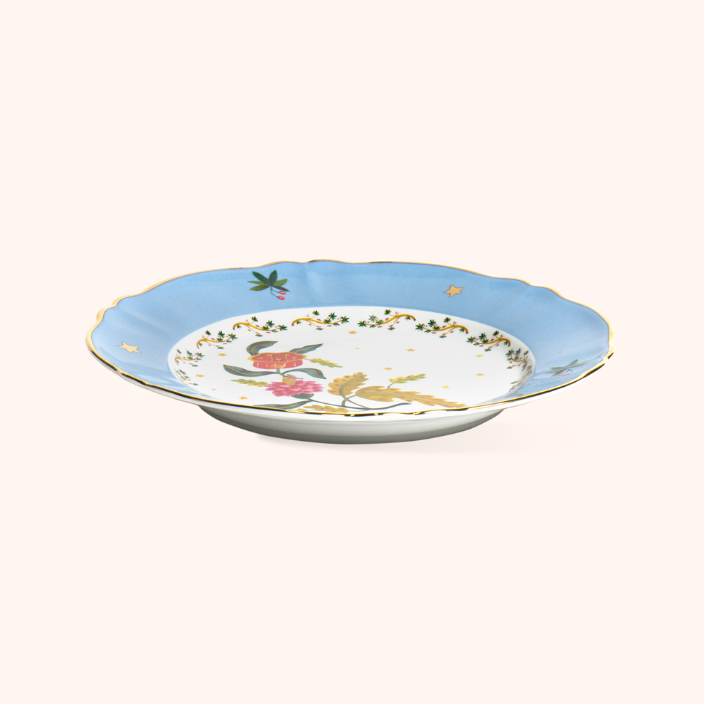 Bitossi Home Fabula decorated porcelain dinner plate, 26.5cm, front view (2)