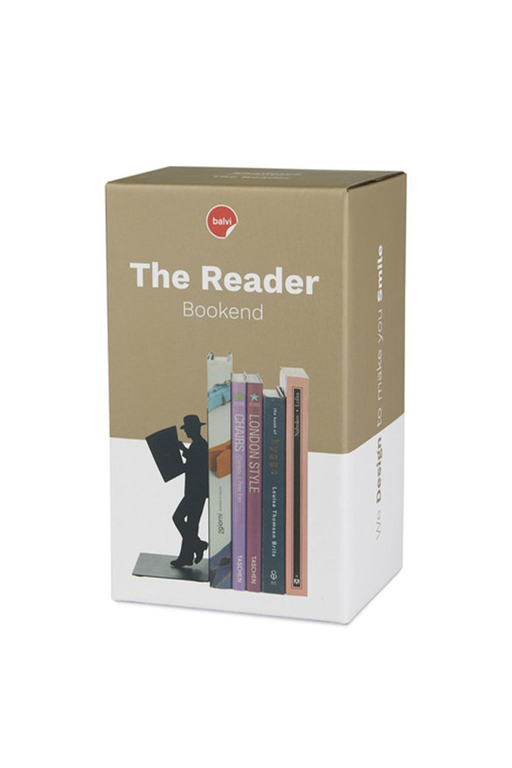 The Reader Metal Bookend, Black