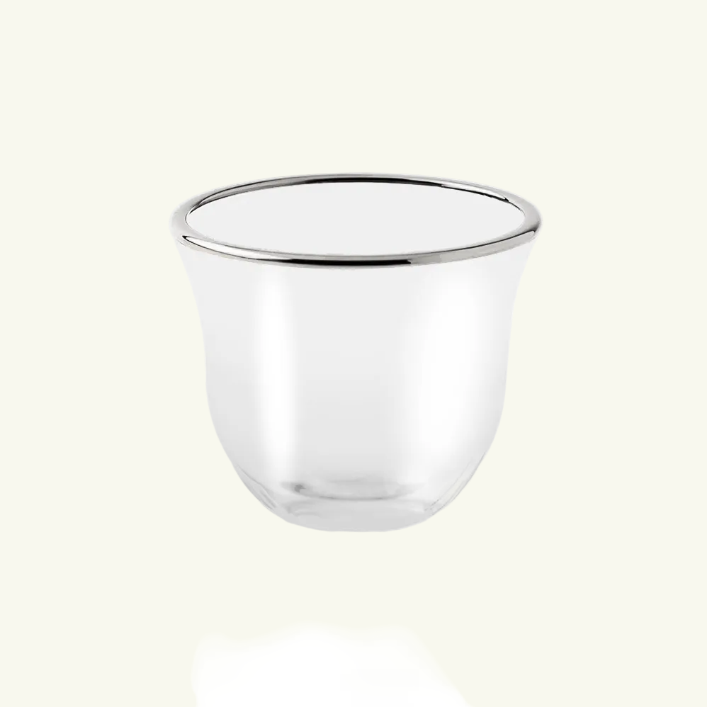 Silver Rimmed Arabic Gahwa Cup, Set of 6