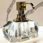 Décor Walther Kristal Soap Dispenser, Clear, styled in a bathroom setting (4)
