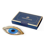 Eye Trinket Tray - Blue & Gold Porcelain