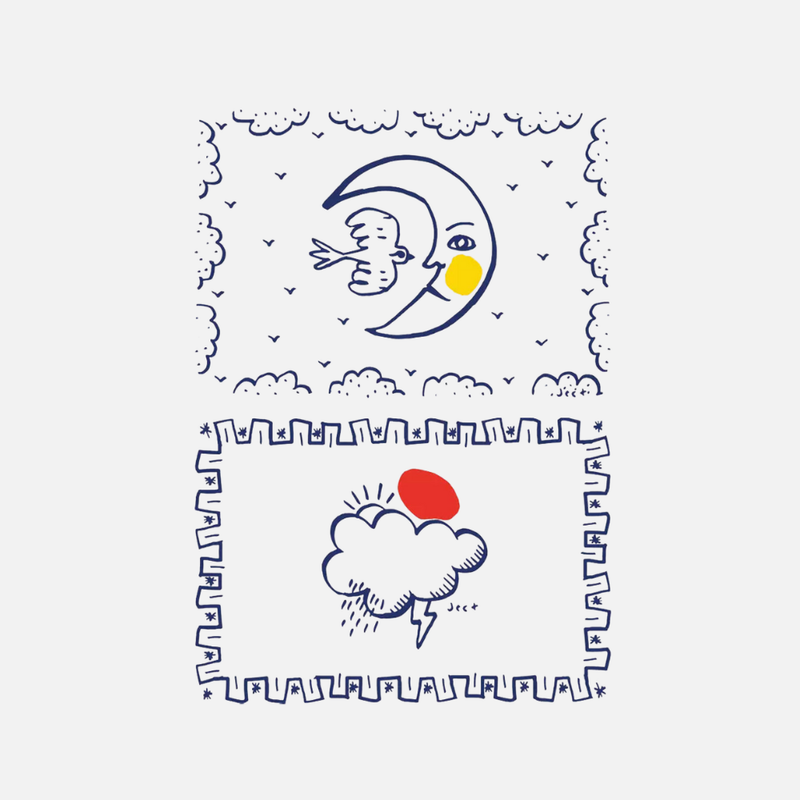 L'Archipel Sentimental: Moon and Cloud Placemats, Set of 2