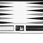 مجموعة طاولة الزهر من أوب آرت - صندوق ألعاب مطلي باللونين الأبيض والأسود