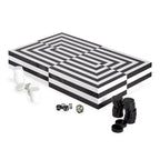 Op Art Backgammon Set - Black & White Lacquer Game Box