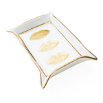 Lips Valet Tray - Porcelain Catchall with Gold Accents