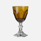 Mario Luca Giusti Dolce Vita Wine Glass, Amber in synthetic crystal, front view