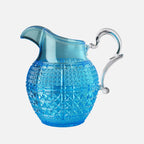 Mario Luca Giusti Halina Jug, Turquoise, 1.6L in synthetic crystal, front view