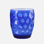 Mario Luca Giusti Lente Tumbler, Blue in synthetic crystal, front view