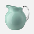 Mario Luca Giusti Palla Jug, Aquamarine, 3L in synthetic crystal, front view