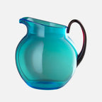 Mario Luca Giusti Pallina Jug, Turquoise, 2L in synthetic crystal, front view