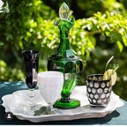 Mario Luca Giusti Winston Wine Glass, White in synthetic crystal, styled in a table setting