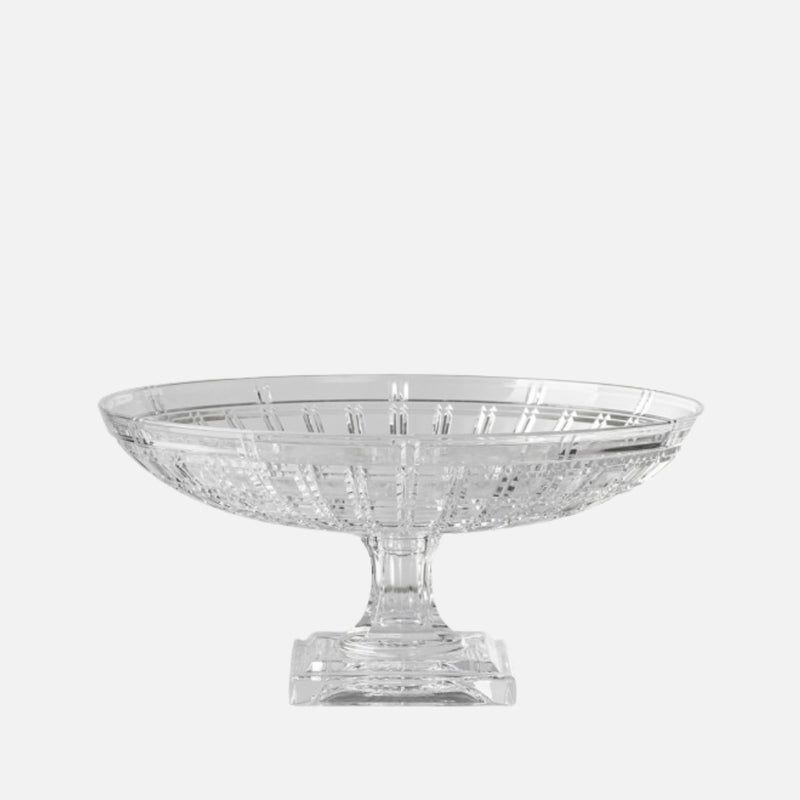 Susan Gold Footed Bowl, Clear, 31cm