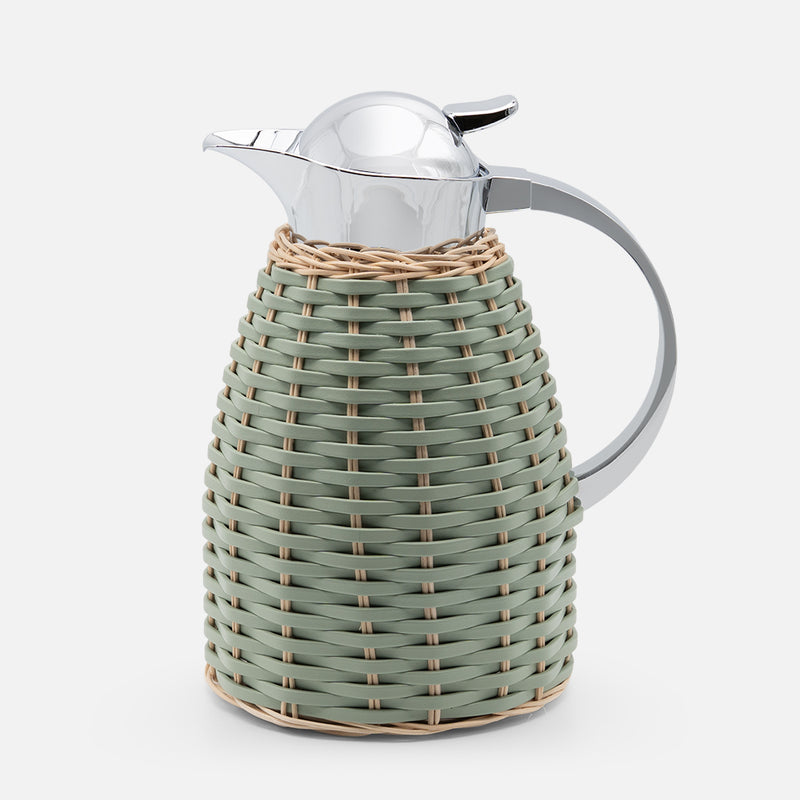 Chantilly Leather & Rattan Carafe, Mint, 1.5L
