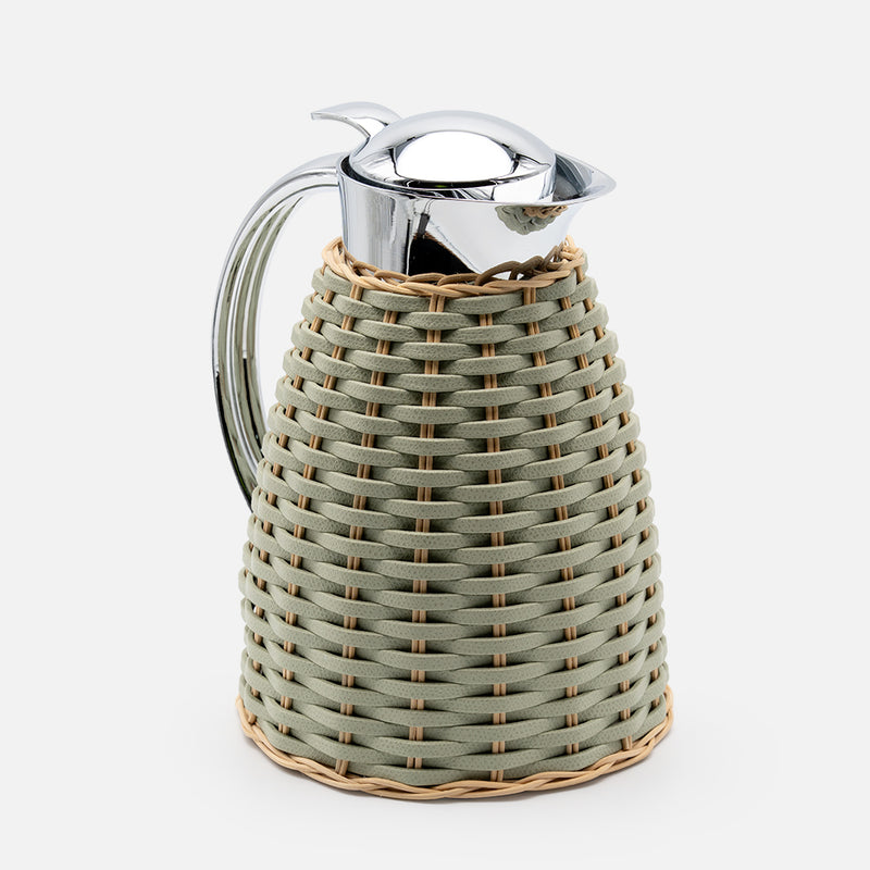 Chantilly Leather & Rattan Carafe, Mint, 1.5L