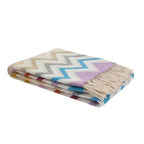Plaid Watamu 130x190cm in wool blend zig zag