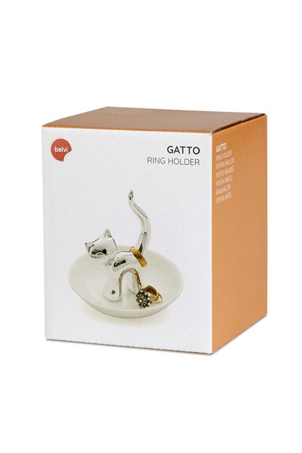 Gatto Xl Ceramic Ring Holder, White
