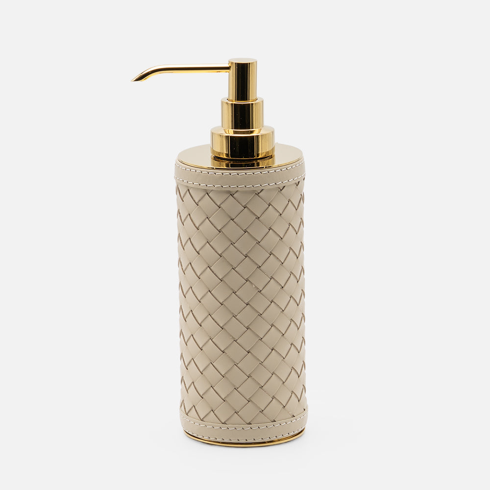 Alghero Handwoven Tall Soap Dispenser, Ivory