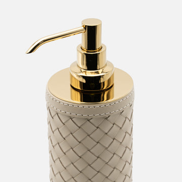 Alghero Handwoven Tall Soap Dispenser, Ivory