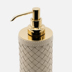 Alghero Handwoven Tall Soap Dispenser, Ivory