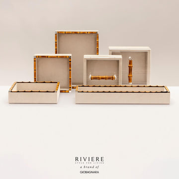 Bice Diamonds Square Valet Tray, Ivory