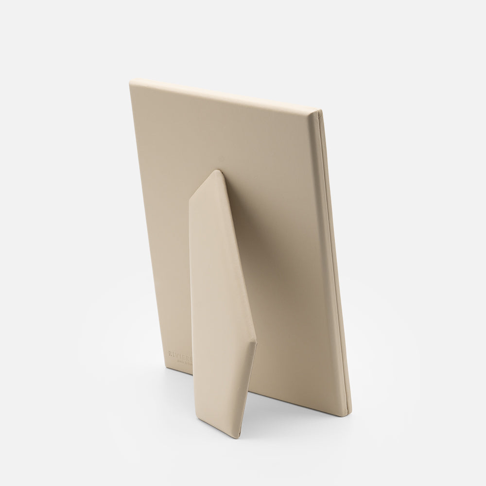 Riviere Bice Picture Frame, Small, Ivory & Chrome, back view