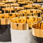 كأس شمبانيا أبيض، بنقشة منقط